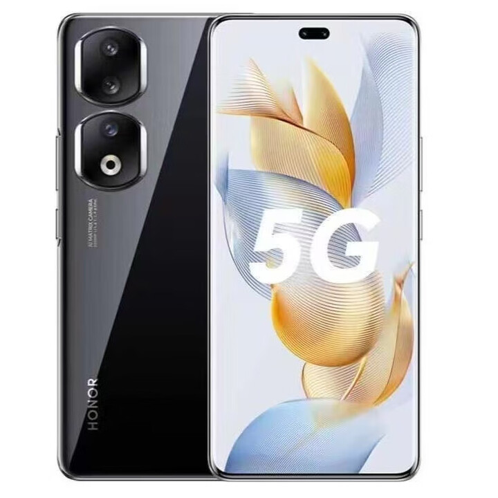 HONOR90pro全网通5G超清2亿像素长续航5000毫安大音量护眼曲屏拍照手机 亮黑色 16+512 单机+品牌快充【赠送配件】