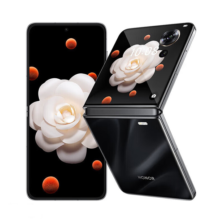 荣耀展机Magic V Flip新款小折叠屏 4.0英寸大外屏国行手机AI智能手机 荣耀 Magic V Flip鸢尾黑 12GB+256GB 单机+第三方品牌充电器+店保1年