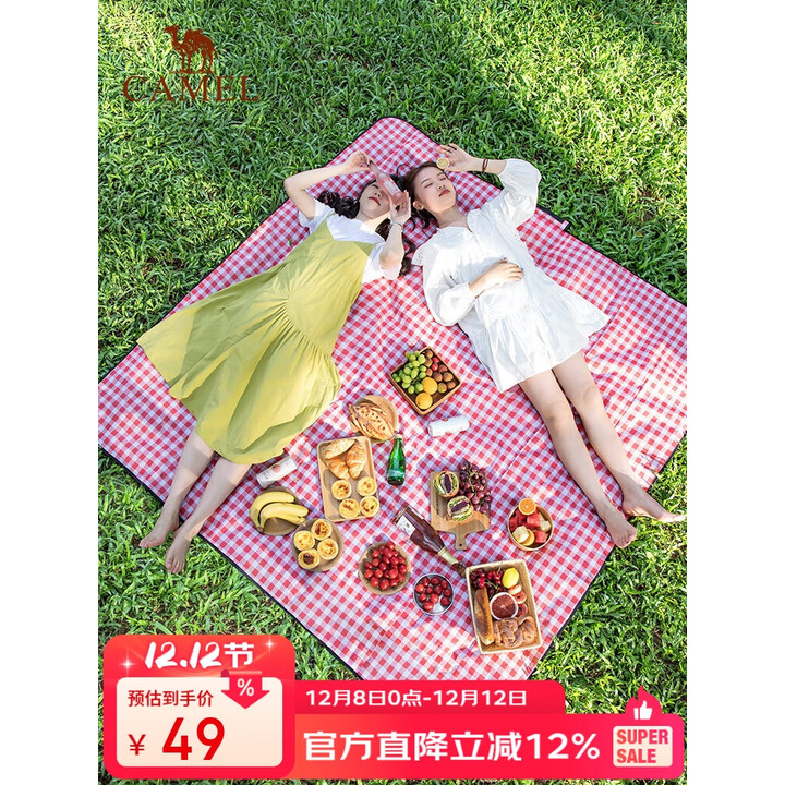 骆驼（CAMEL）户外野餐垫居家多人坐垫野营郊游旅行垫野炊帐篷地垫草地垫子