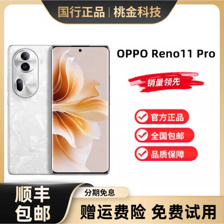 OPPOoppo Reno11 Pro官方单眼人像三摄骁龙8+通5g手机 reno11 松石绿 12GB+256GB_套餐二_Reno_11Pro