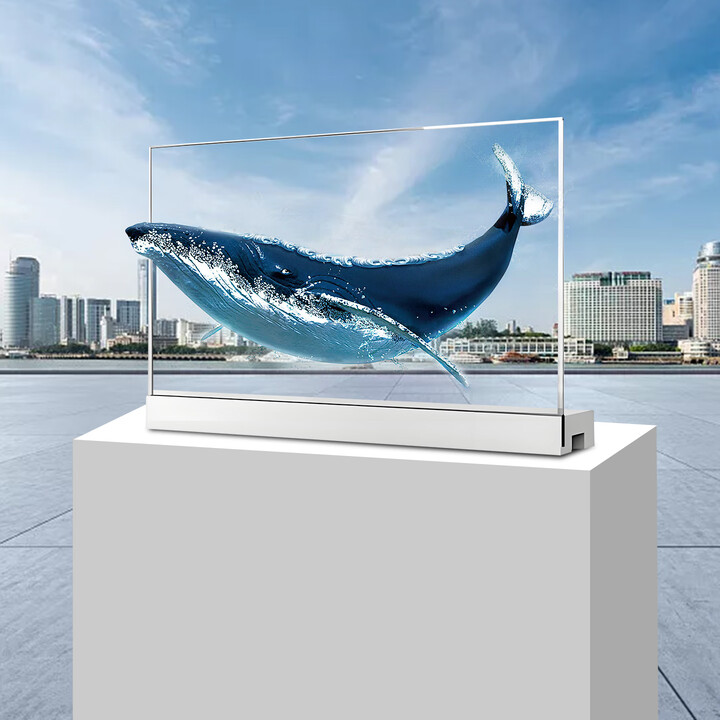 八柱oled透明屏 超薄高清自发光 30寸55寸77寸600cd高亮高对比度 55寸oled透明屏桌面版定制（拍前咨询客户）