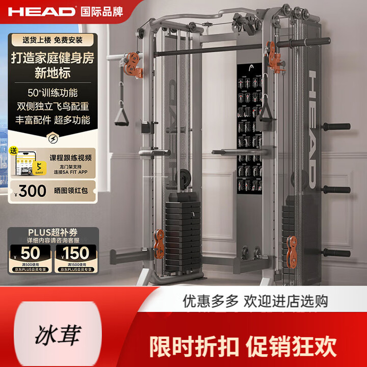 HEAD龙门架家用力量站健身器材飞鸟多功能一体机史密斯机 时尚摩卡单机/升级160KG配重【图片 价格 品牌 报价】-京东