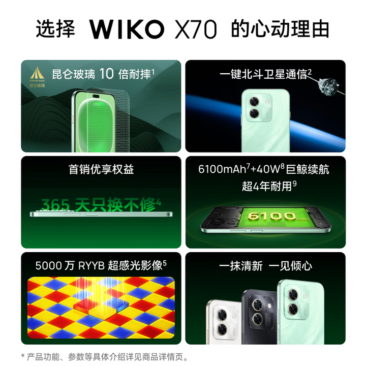 华为智选WIKO X70 昆仑玻璃 华为智选 10倍耐摔 一键北斗卫星通信 鸿蒙AI 5G智能手机Hi畅享 曜金黑 12GB+512GB 官方标配
