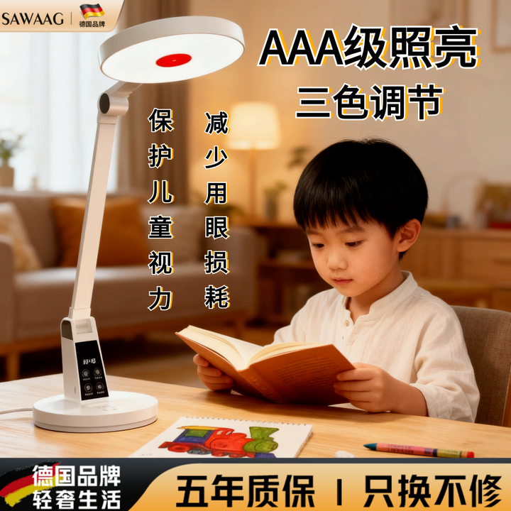 飒望德国台灯护眼灯护眼长续航红光缓解疲劳全光谱学生学习台灯防近视 【充插两用款】-护眼灯-红光护眼-三色调节【图片 价格 品牌 报价】-京东