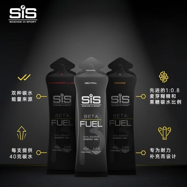 SIS激浪能量胶咖啡因能量胶BETAFUEL马拉松骑行补给双倍黑胶跑步 双倍混合碳水随机三支【图片 价格 品牌 报价】-京东