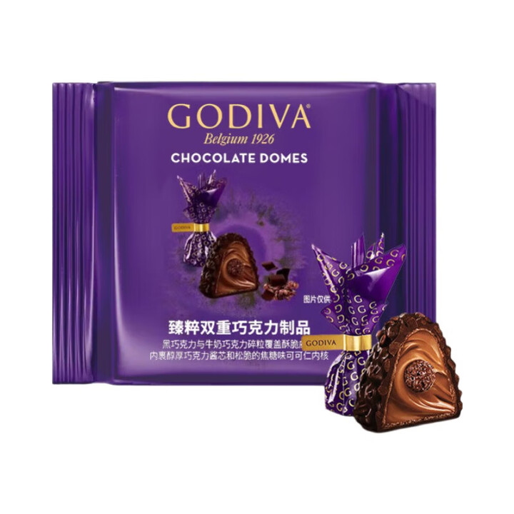 【歌帝梵（Godiva）1】歌帝梵 臻粹双重巧克力制品30g（3颗装）【行情 报价 价格 评测】-京东