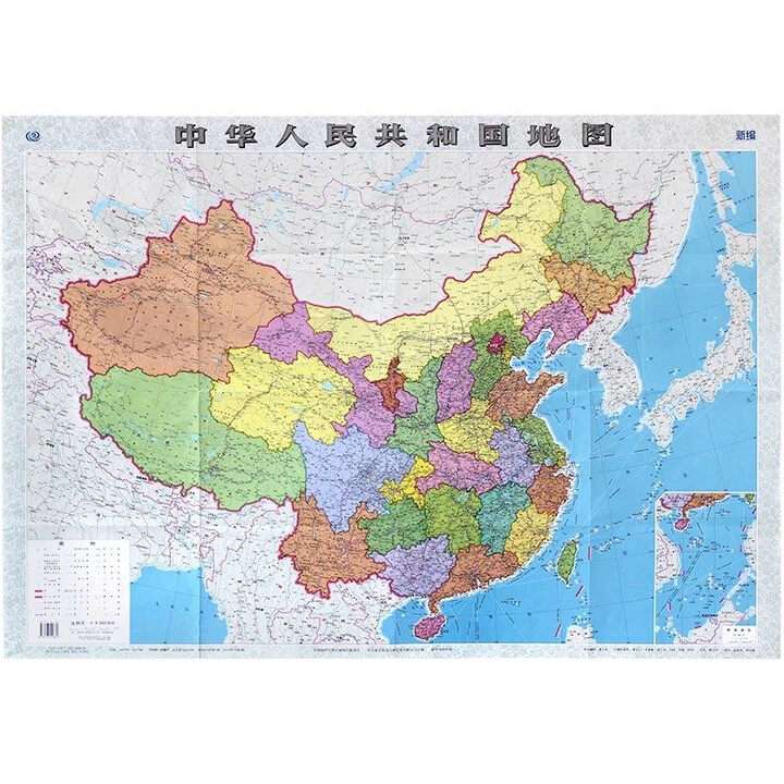 山头林村2025年新版修订中国地图高清全图约1.1m1.5m2m纸质折叠教室学生用超大尺寸政区图墙贴贴图彩印办公 中国1.5X1.1m【图片 ...