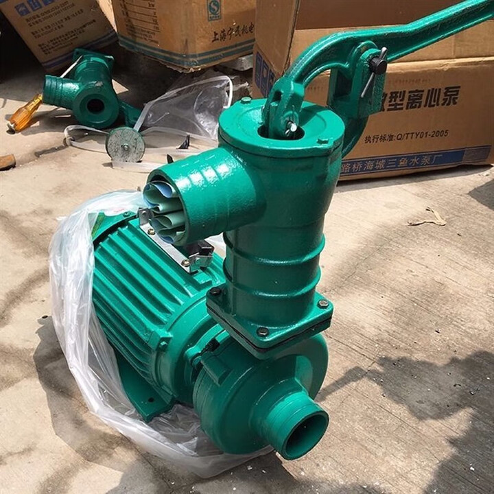 木可西路桥 海城三鱼水泵农用抽水泵单相离心压井泵手压井用泵全铜
