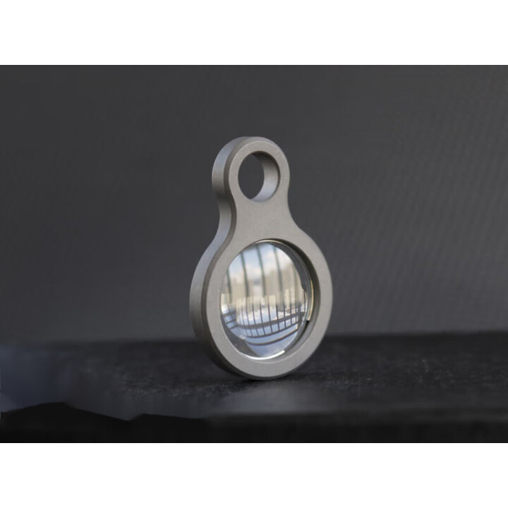 OUZEY随身便携求生户外钛合金玻璃放大镜野外露营点取火凸透镜EDC工具