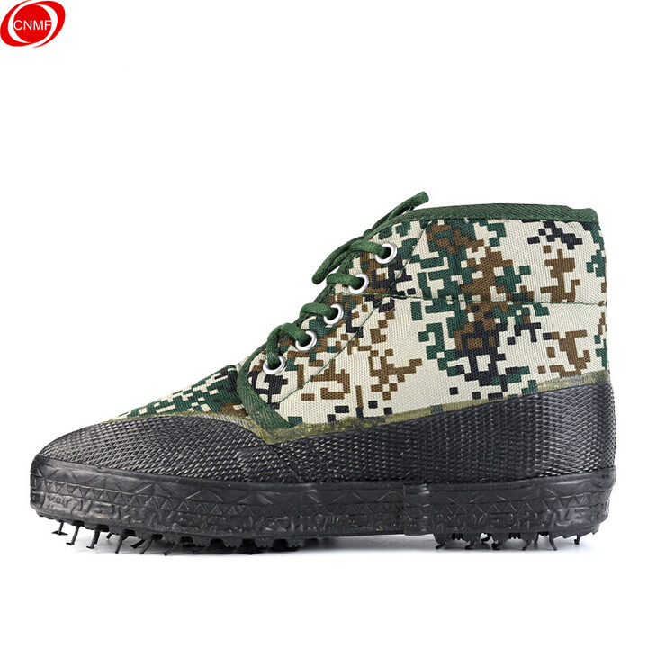 谋福CNMF防寒鞋保暖迷彩鞋劳保鞋冬季作训鞋 高帮棉解放黄球...