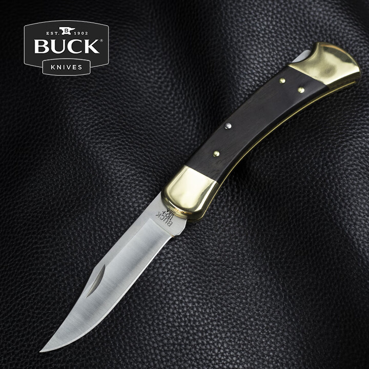 BUCK美国进口BUCK巴克bu110折叠猎人户外高硬度防卫便携折叠刀锋利edc 经典版巴克110BRS-B