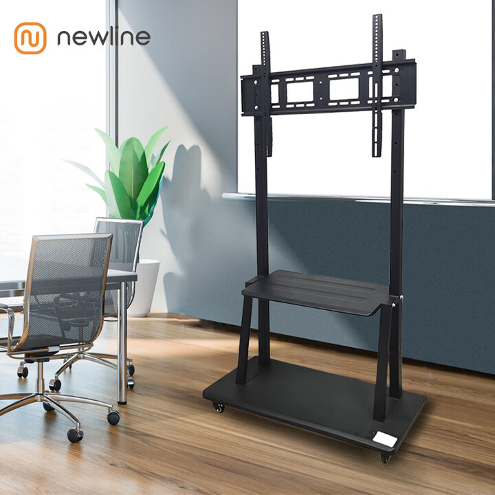newline鸿合移动支架落地移动推车立式架子 适用会议平板一体机教学显示器广告机 75/86英寸 N-TJ02C