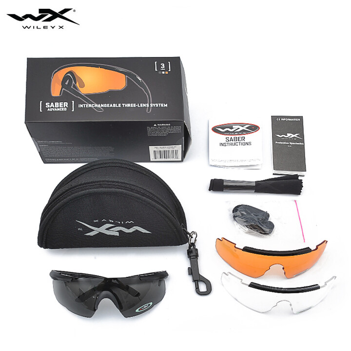 WILEY X美国威利视护目镜墨镜男战术三色防弹308 眼镜