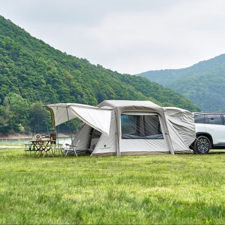 牧高笛户外一体充气车尾帐篷家庭四季户外露营装备便携式折叠连车帐理想 牧高笛连车帐+连车模块