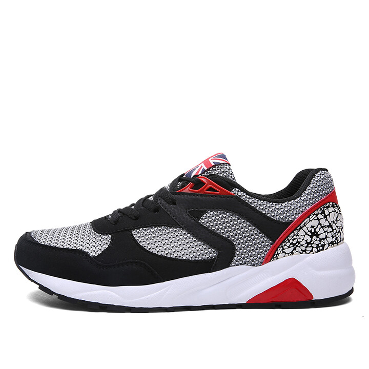 透气网布情侣鞋休闲运动跑步鞋 48166 黑红 39