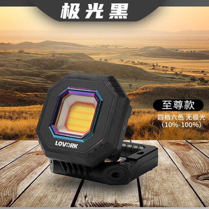 LOVORK小瓦力户外照明露营灯投光灯野营灯led照明灯充电式营地灯帐篷灯 小瓦力3代至尊款-极光黑