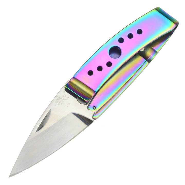 飞悦三刃木6031工具户外EDC小折刀便携日用613折叠刀 彩钛