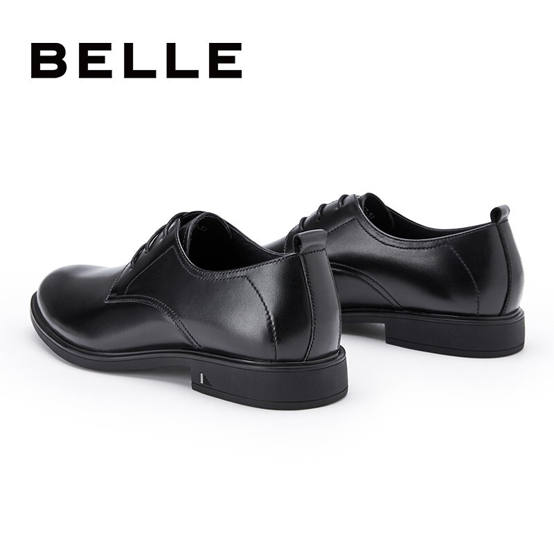 百丽正装鞋男商场同款商务婚鞋皮鞋6VD01AM0 黑色 42