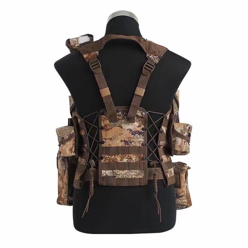 荣兵 林地星空战斗携行具战士单兵战术背心马甲子弹袋防护装备丛林款11件套（步枪配置）