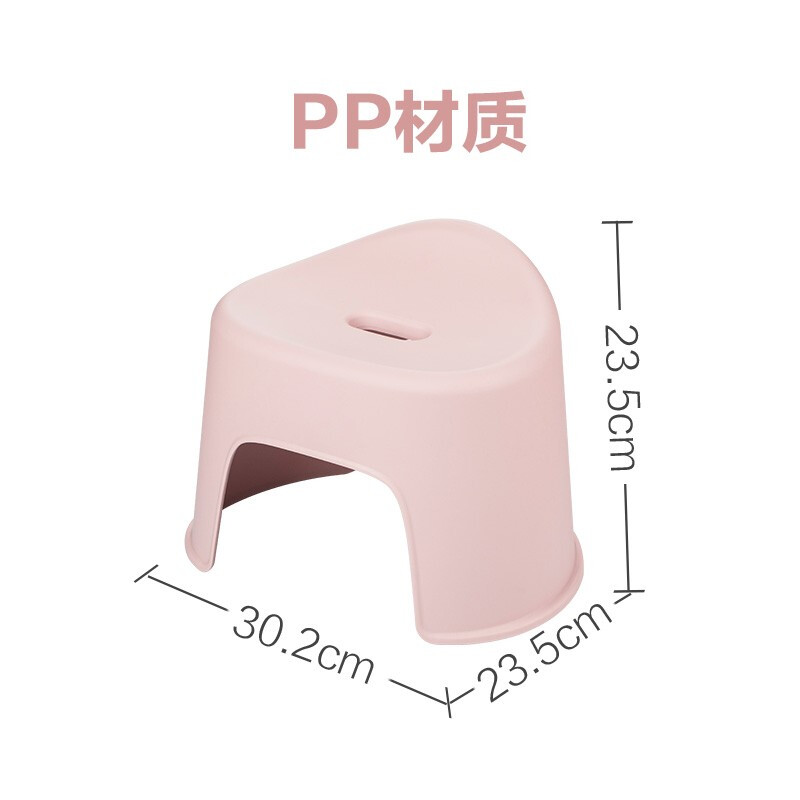 茶花贝壳塑料板凳家用儿童凳加厚防滑踩脚胶凳宝宝洗澡浴室矮凳子 清新绿