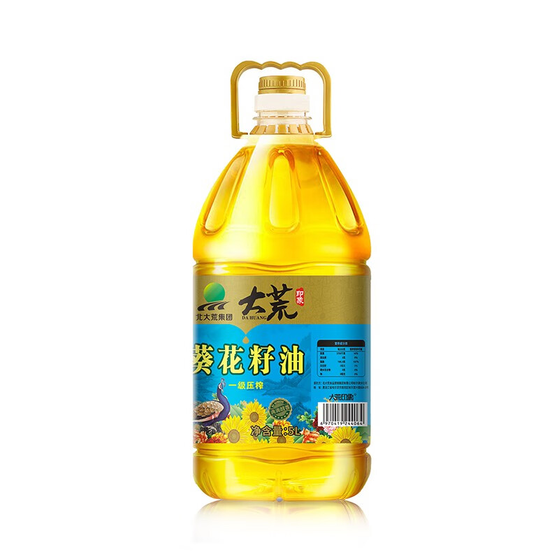 大荒印象 一级压榨葵花籽油5L 葵花籽油5L