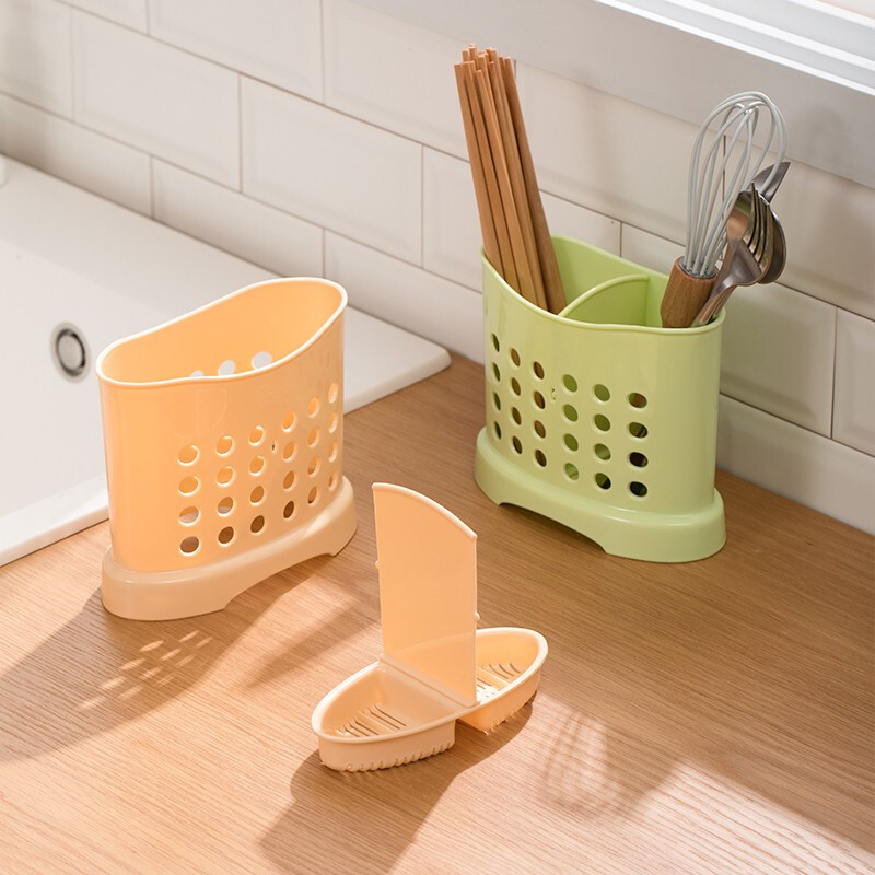 茶花（CHAHUA） 茶花筷子架筷笼家用厨房餐具筷子筒塑料沥水筷笼架 2510颜色随机1个