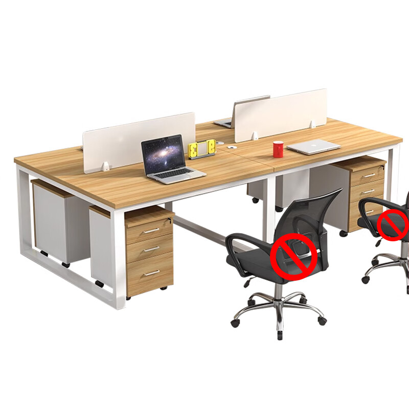 臻远 GWG-03 简约职员桌办公桌屏风工作卡位 对坐四人位含柜