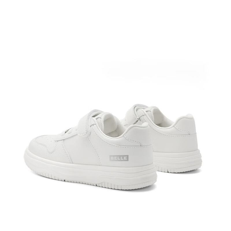 百丽童鞋魔术贴小白鞋2023秋季新商场同款舒适简约板鞋A3102C83 白色 31