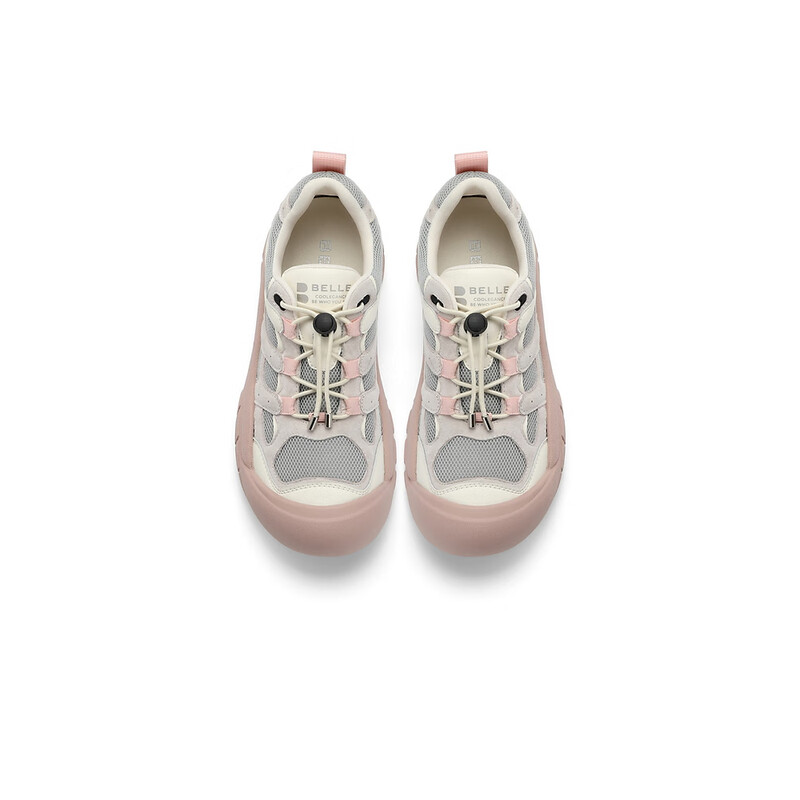 百丽户外登山老爹鞋女23秋季新款舒适休闲运动鞋B1551CM3 粉色 36