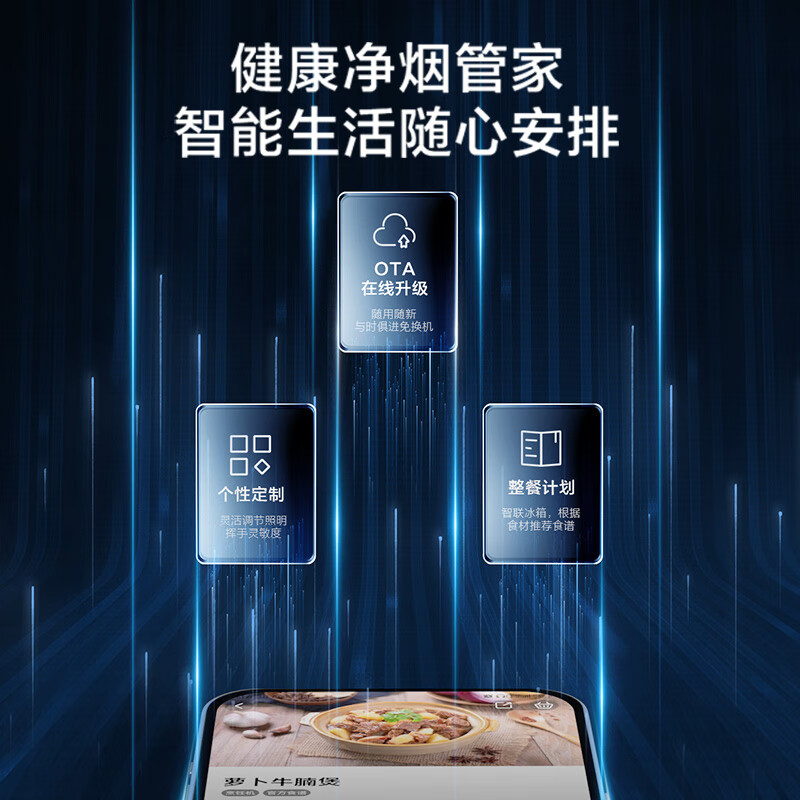 美的（Midea）抽油烟机  家用顶侧双吸28风量大吸力 超薄近吸 无烟感7字型排油烟机 蒸汽洗烟机CXW-140-YL28