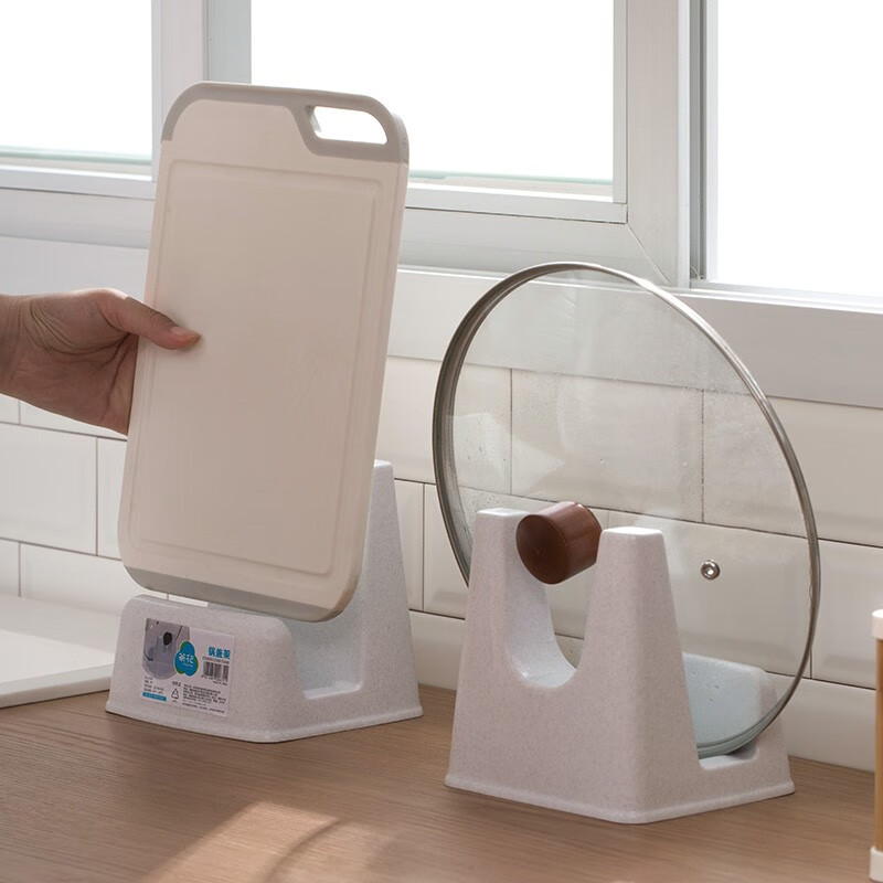 茶花（CHAHUA） 茶花 锅盖架 厨房锅盖座塑料锅盖砧板多用架 颜色随机一个