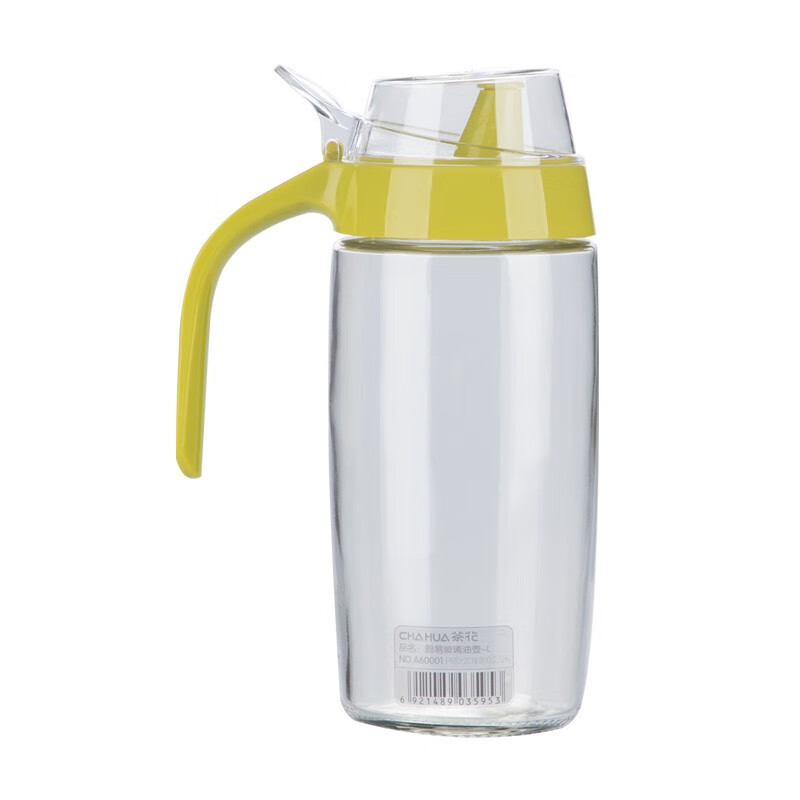 茶花（CHAHUA） 茶花油壶玻璃防漏厨房用品装塑料调味瓶醋瓶酱油瓶套装375m 【15*7.9cm】灰色