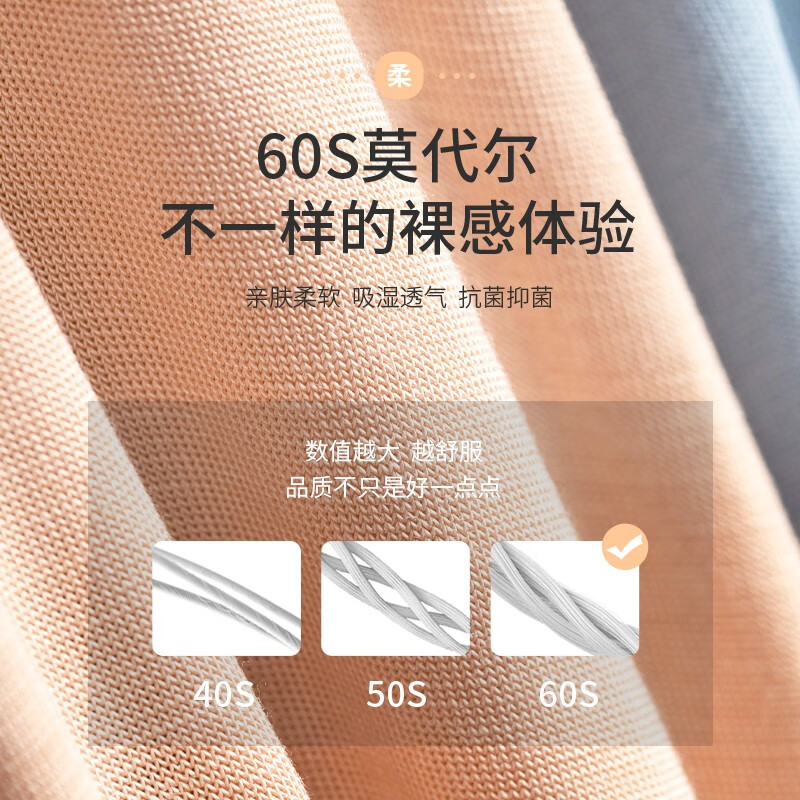 TUORen驼人康君女莫代尔内裤5A抗菌女士内裤棉质底档高弹舒适不勒4条装 四个颜色各一条 XXL