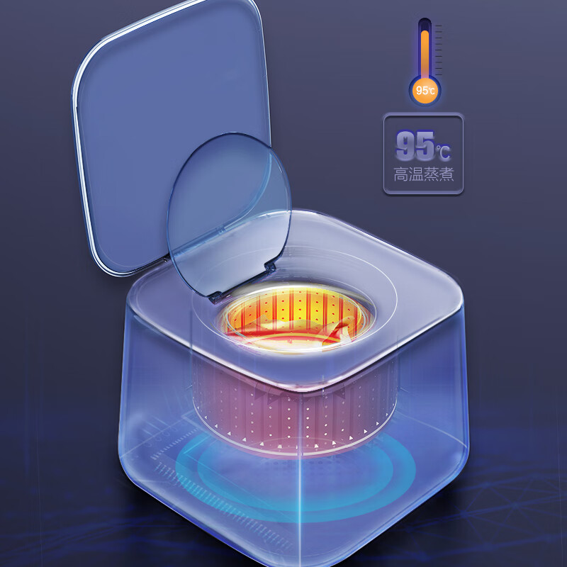 美的（Midea）1KG迷你洗衣机全自动 美的焕净内衣洗衣机小型 迷你洗衣机 婴儿洗衣机 95℃除菌净螨 MNB10-01W（影分身）