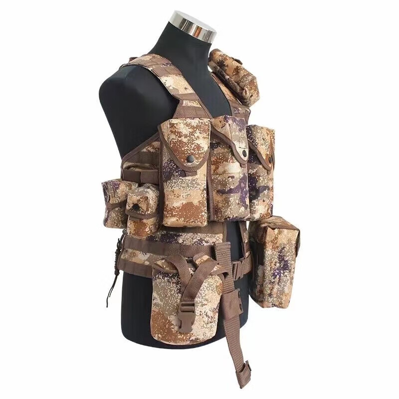 荣兵 林地星空战斗携行具战士单兵战术背心马甲子弹袋防护装备丛林款11件套（步枪配置）