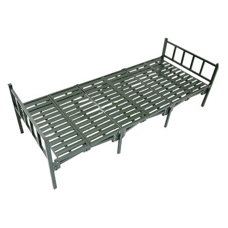 君品仕佳 折叠床户外全钢制单人六折床 便携携行床 200x80x42cm 管壁厚度1mm