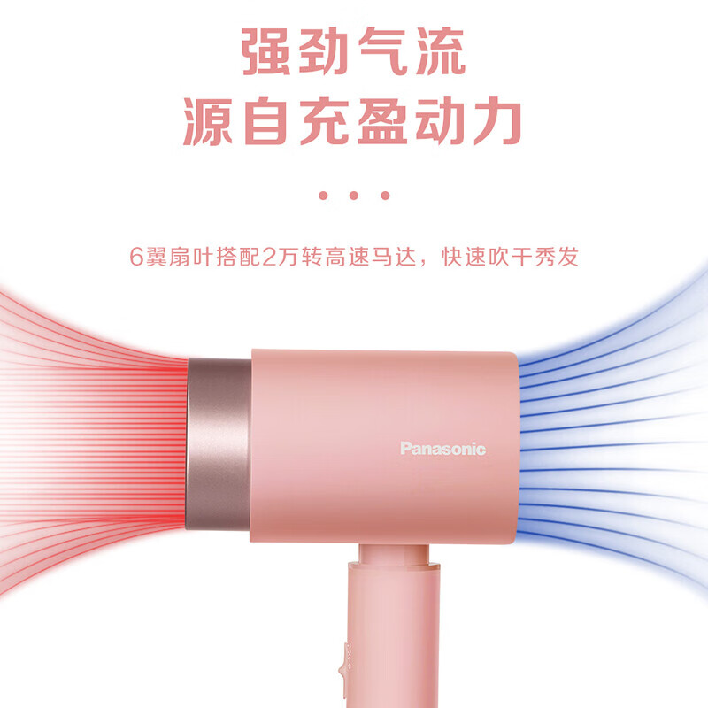 松下（Panasonic）电吹风机 小吹筒 负离子护发 EH-WNE5H 牛油果慕斯绿【ZMD安心系列】