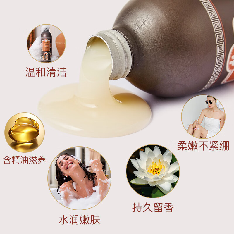 东方宝石水莲花香氛沐浴露500ml意大利进口沐浴乳液持久留香男女通用嫩肤