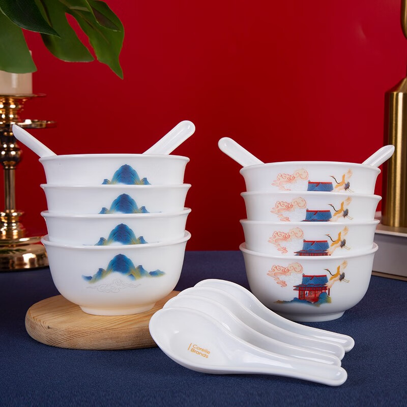 康宁餐具 冰萃玲珑 盛世鸣和餐具 冰萃玲珑盛世鸣和餐具16A套 16头