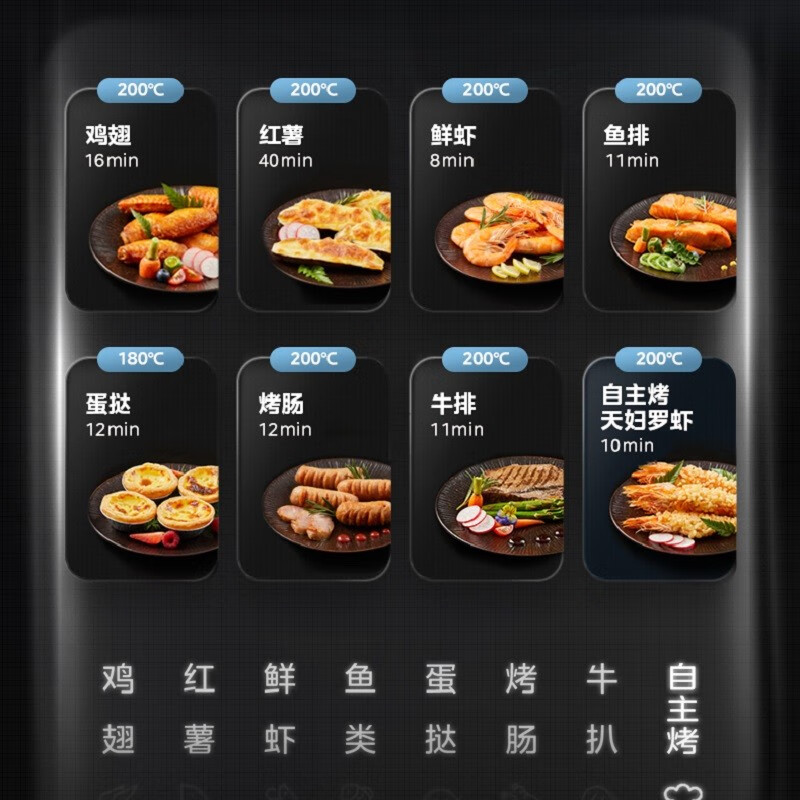 美的（Midea）空气炸锅电子触摸屏定时预约多功能油网可拆洗免翻面热风循环大可视窗大容量6L不粘锅KZC6087 浅蓝色