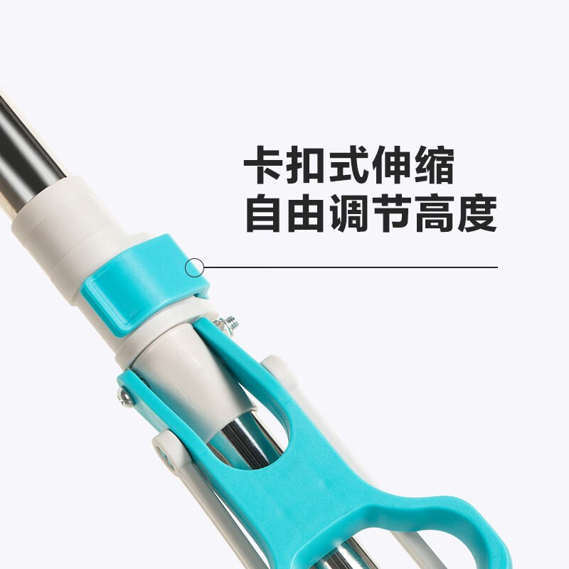 茶花海绵滚轮拖把免手洗2023新款家用拖地神器胶棉吸水地拖 【蓝大号】洁境滚轮胶棉拖