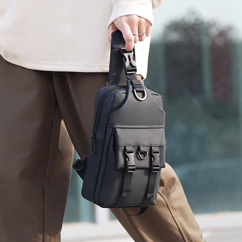 酷龙达户外休闲大容量胸包斜挎包时尚斜背包学生单肩包男生女生简约腰包 CLD-B24511款