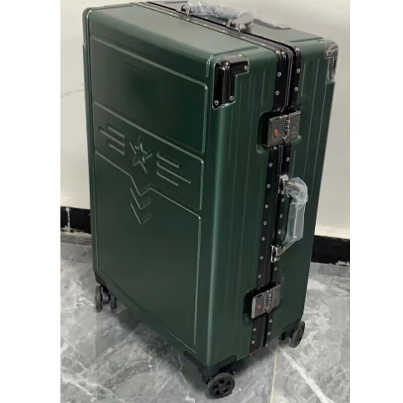 捷行者 24英寸拉杆箱 军绿色内务后留物资箱纪念礼品行李箱