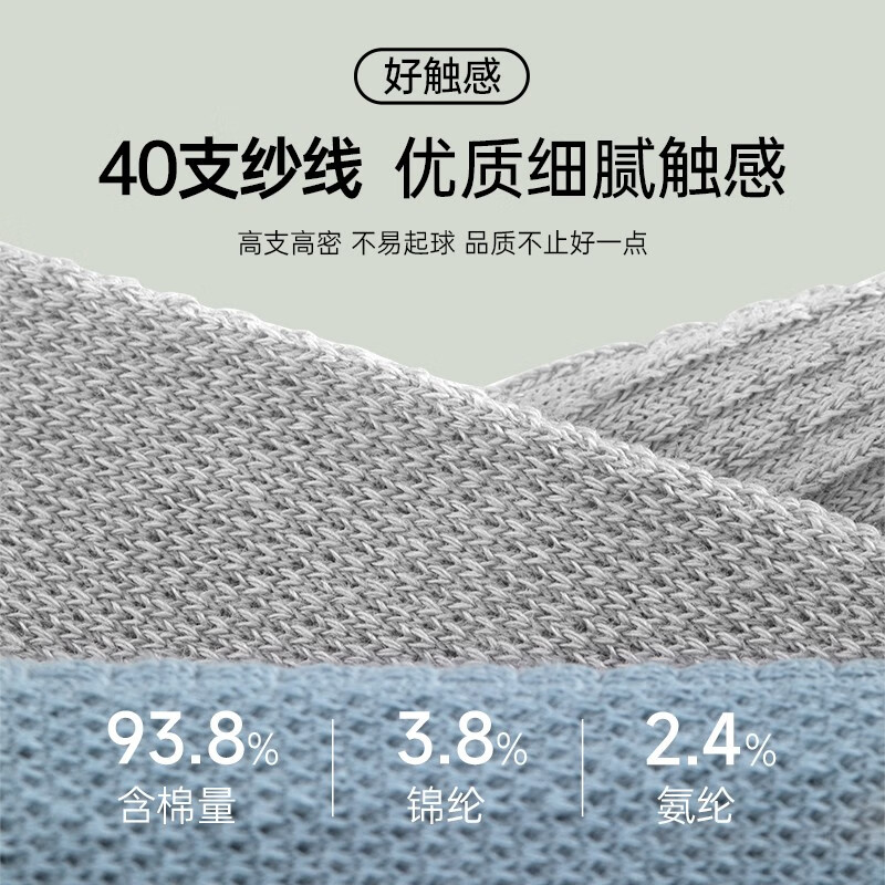 驼人康君透气网眼男士短袜长效抑菌消臭夏季网眼男短袜送老公送男友 混色6双装