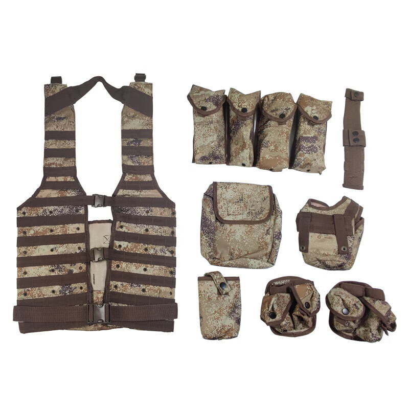 荣兵 林地星空战斗携行具战士单兵战术背心马甲子弹袋防护装备丛林款11件套（步枪配置）