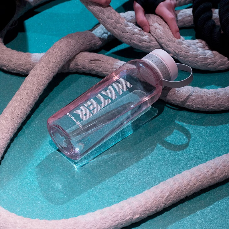 茶花格瑞斯水杯大容量塑料水杯男便携水瓶杯户外运动大号水壶女 【1200ml】浅粉色