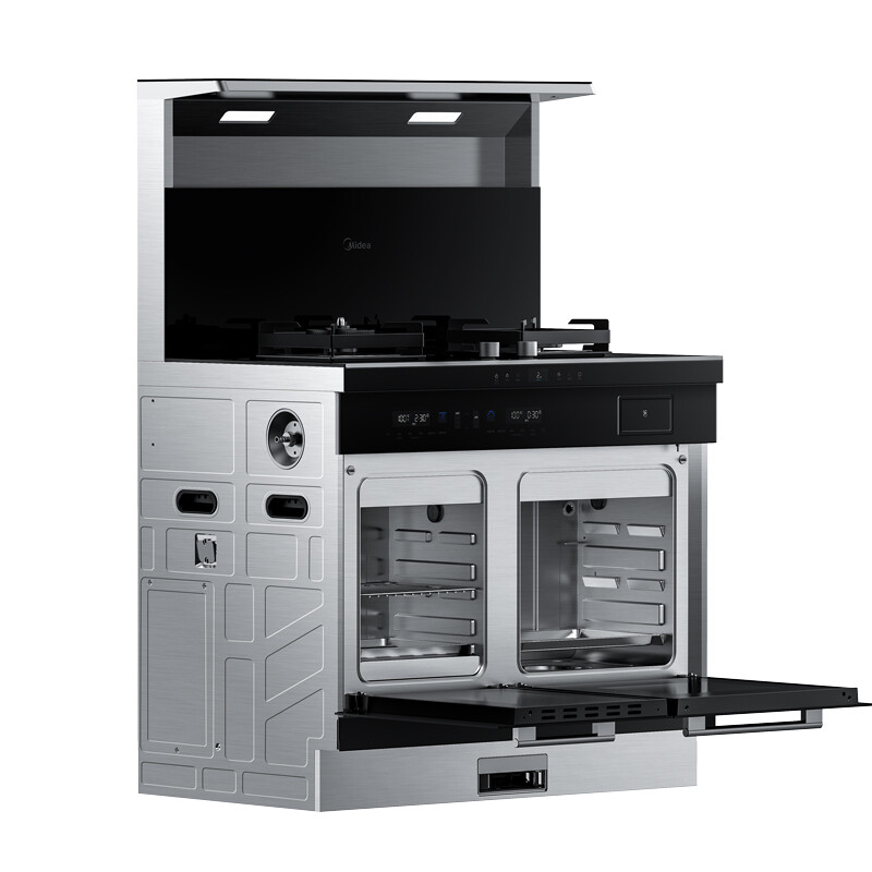 美的 (Midea) 集成灶蒸烤一体集成灶 独立蒸烤箱一体机 蒸箱烤箱一体式 抽油烟机套装 M03ZK 天然气*