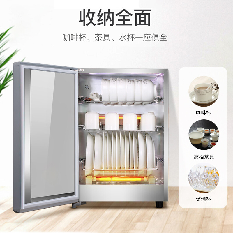 康宝（Canbo）消毒柜家用 小型台式壁挂式 厨房消毒碗柜 单门 茶杯柜茶水间办公会议室商用消毒柜二星高温 XDR50-A31X【50升】壁挂台式两用