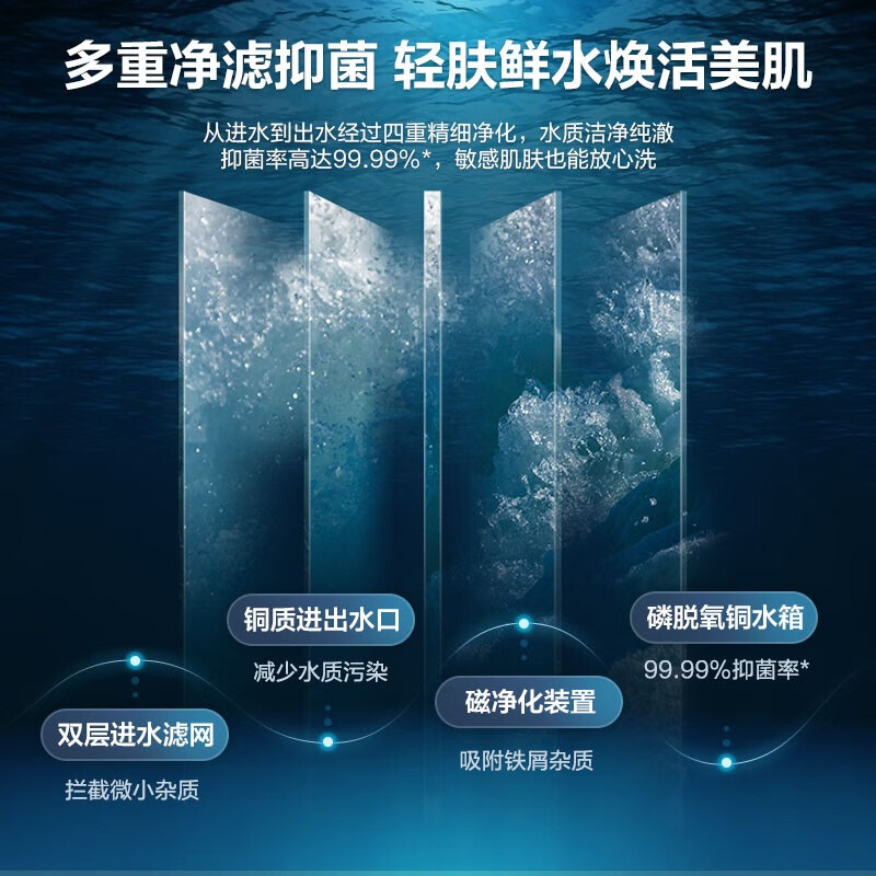 美的（Midea）16升燃气热水器天然气 无极恒温舱 双增压全时零冷水2.0 智能家电APP控制 JSQ30-QS1