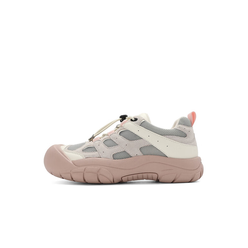 百丽户外登山老爹鞋女23秋季新款舒适休闲运动鞋B1551CM3 粉色 36